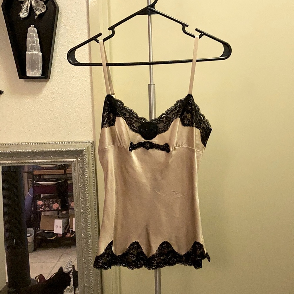 Valerie Joseph silk champagne camisole xs